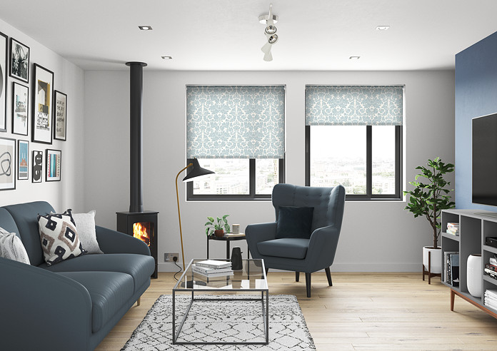 Osborne, Aqua - Roller Blind - Image 5